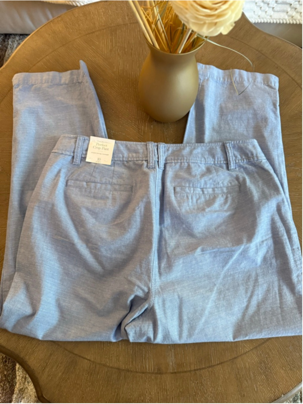 Talbots Women's Light Blue Crop Pants Size 10 - Picture 8 of 9